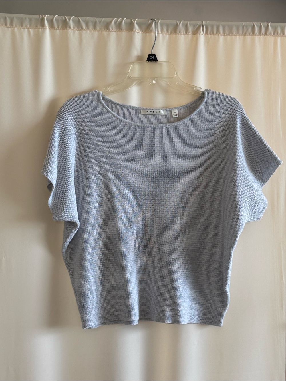 Cyrus Gray Short Sleeve Knit Women Top size S